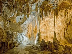 Stalagtites and stalagmites in full display