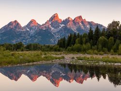 Grand Tetons National Park at dusk