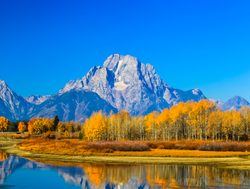 Grand Tetons National Park brillian blue sky