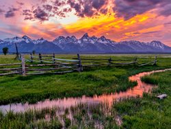 Grand Tetons National Park sunset