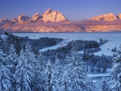 Grand Tetons National Park winter landscape