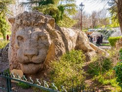 Ifrane National Park stone sculpture entrance