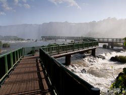 Iguacu Falls empty walkway and observation