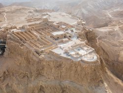 Masada National Park aerial view of ruins