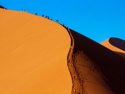 Namib Naukluft National Park climbing the dune