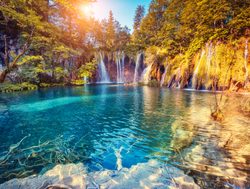 Plitvice Lakes National Park multi colored landscape