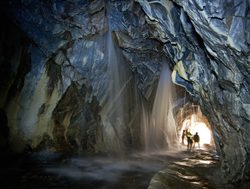 Taroko National Park cave with waterfall