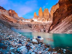 Torres del Paine National Park glacial water and towers