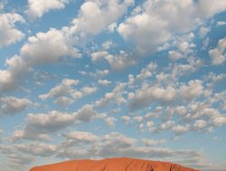 Uluru with blue sky