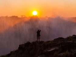 Victoria Falls National Park sunset mist